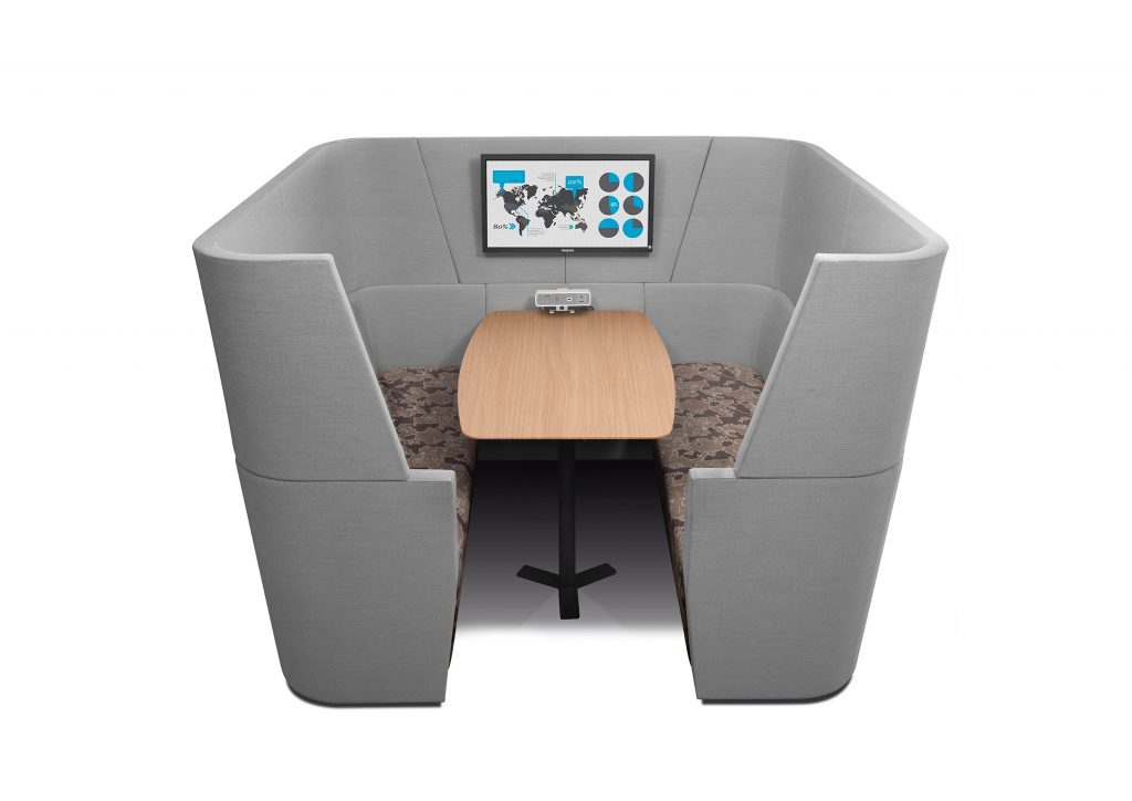 Box espace de travail en coworking modulable Banquette Ronde Créatif