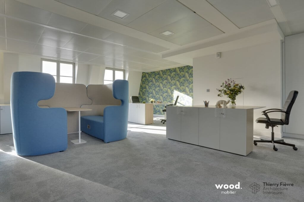 Mobilier design pour espace de coworking