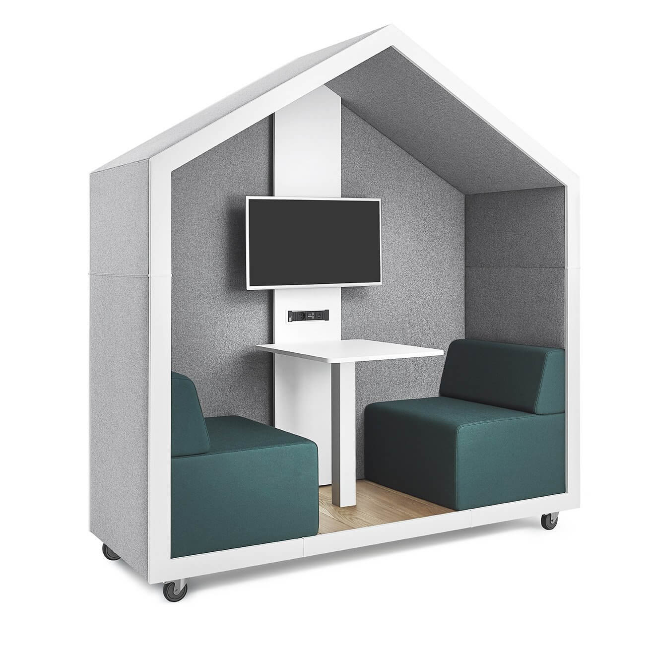 Box de coworking modulable pour deux personnes CAHUTE.