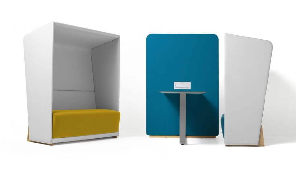 Box de coworking avec table modulable CORNER