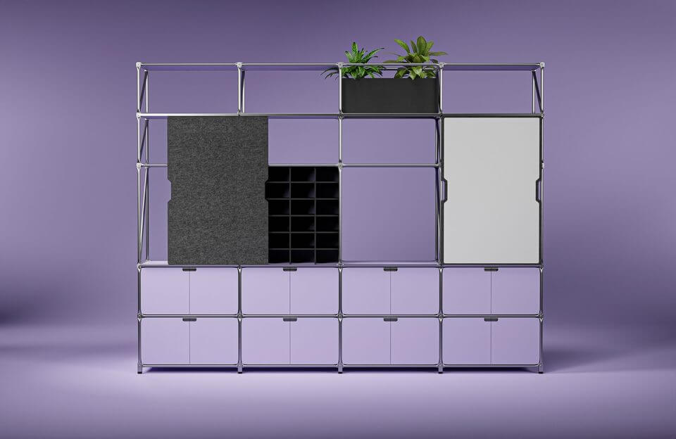 Armoire à casier design pour le rangement des effets personnels en flex office