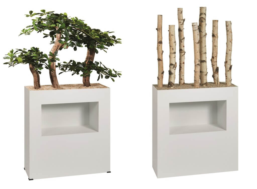 Accessoire de bureau design - bac floral - plante artificielle