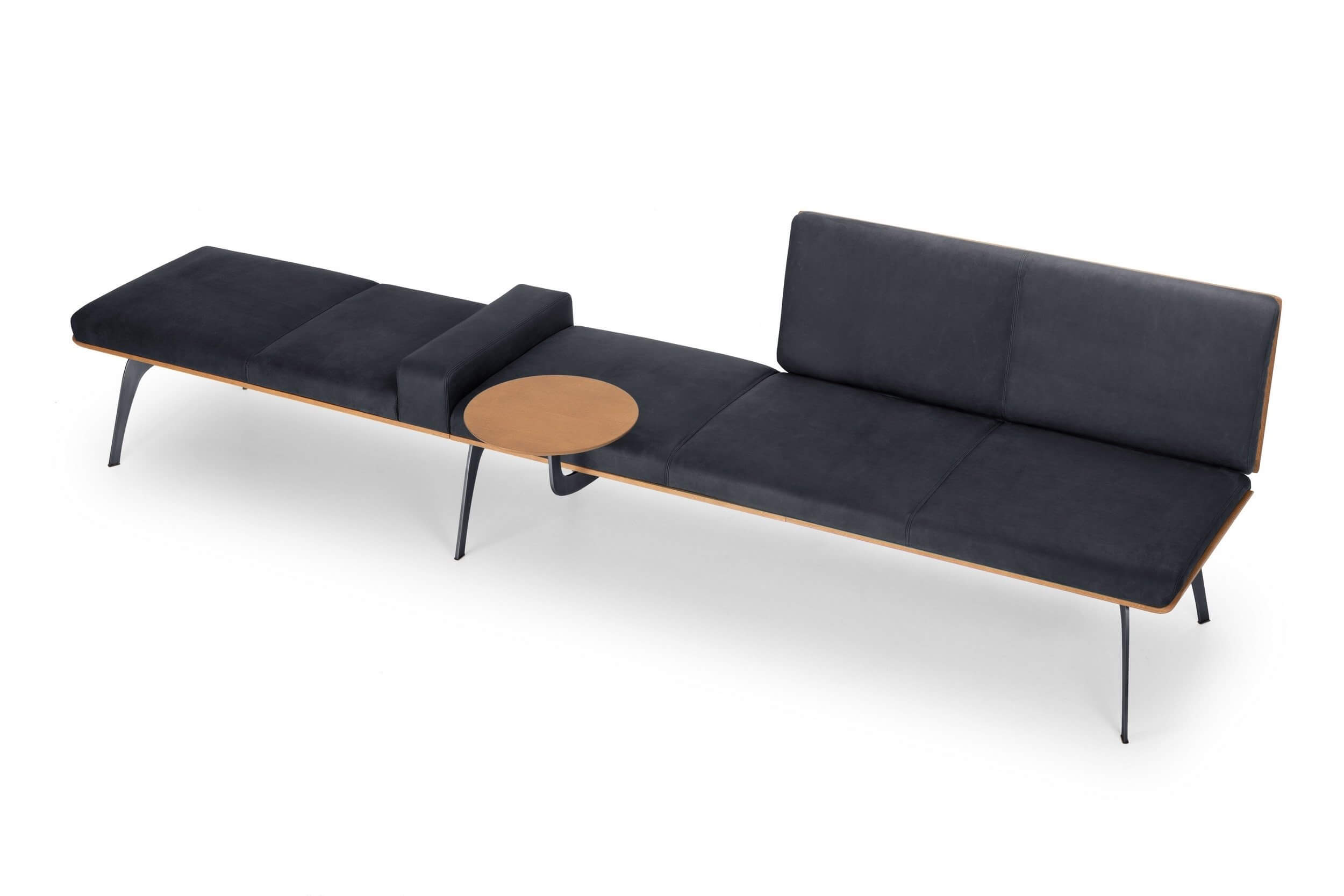 Banquette d'attente design avec bloc prises MILLEPIEDI