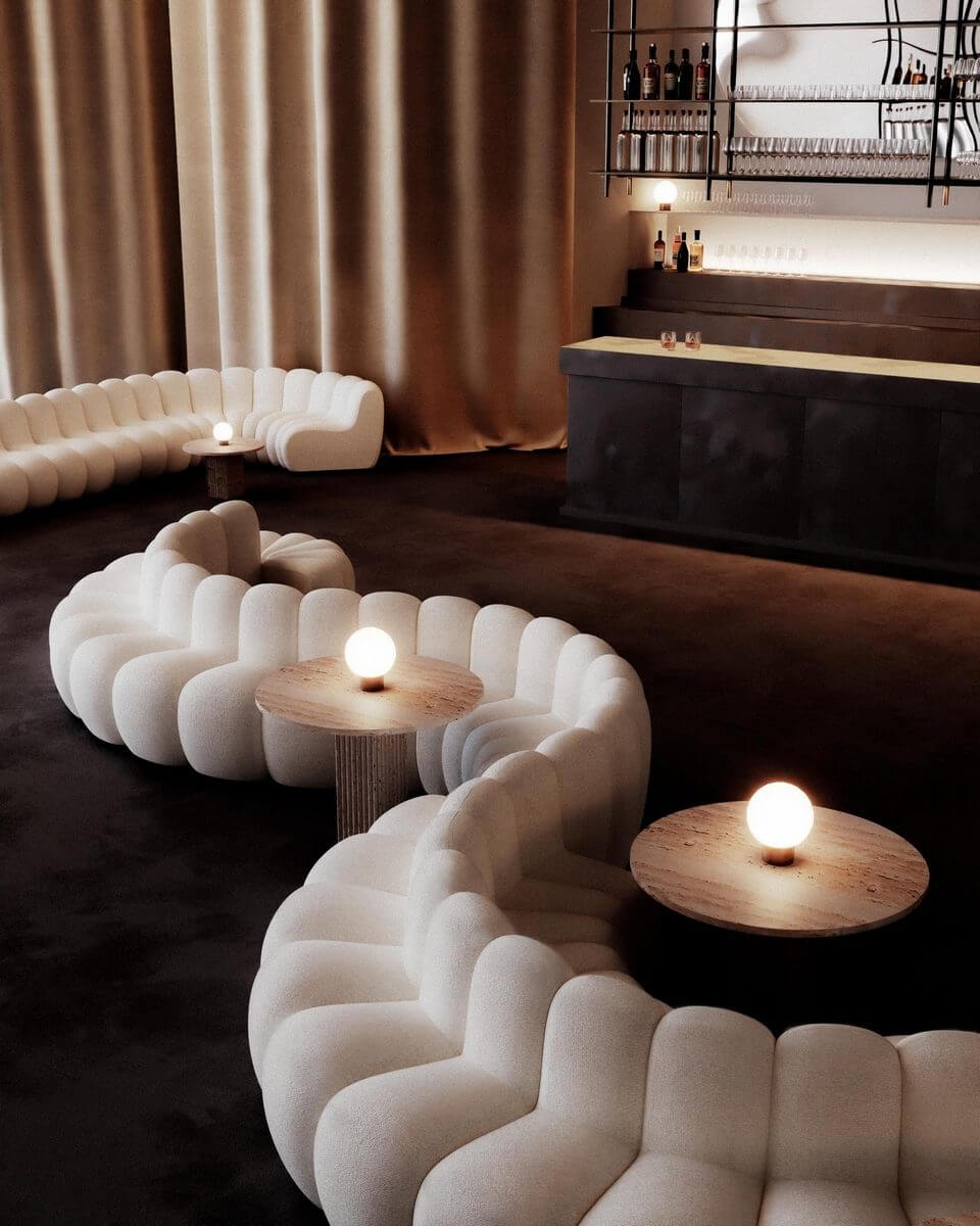 Banquette modulable design pour hôtels et restaurants de luxe