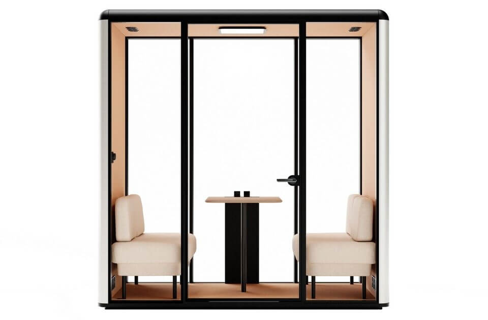 Cabine de réunion 4 personnes avec classement acoustique A