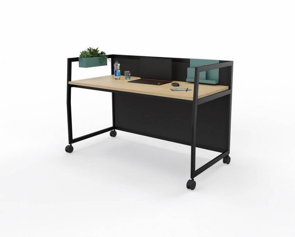 Bureau design avec roulettes MOB