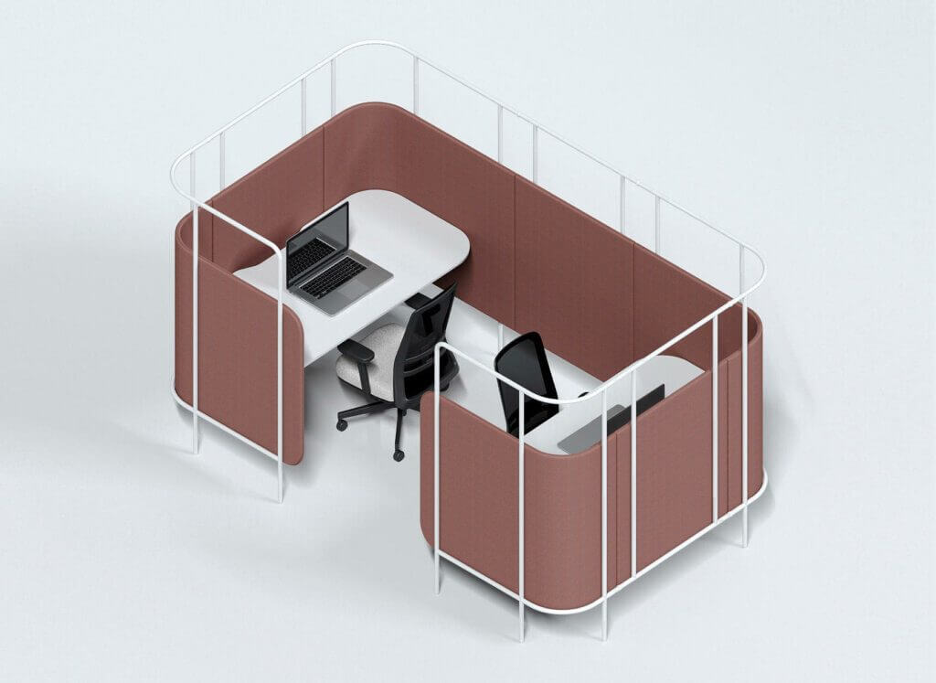 Bureau d'isolation acoustique design PARAVENT