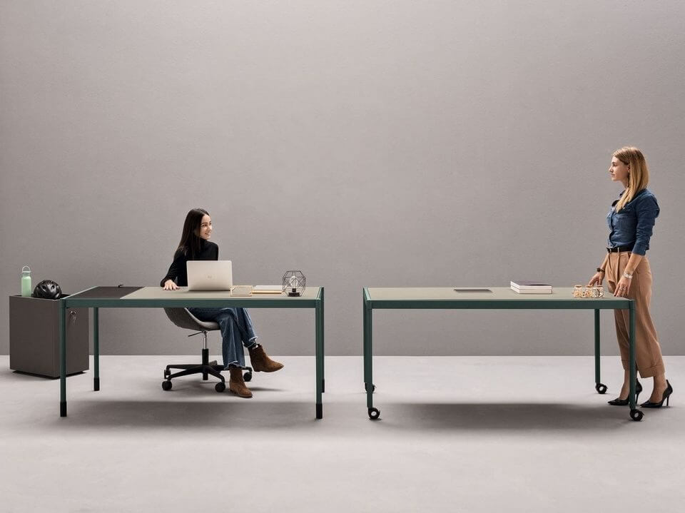 Bureau design pour espace de travail agile et flexible