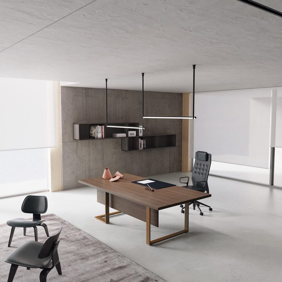 Bureau de direction design plateau bois