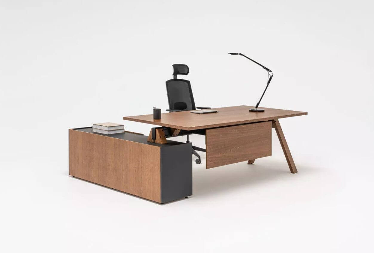 Bureau de direction design en bois, style moderne, VIBE