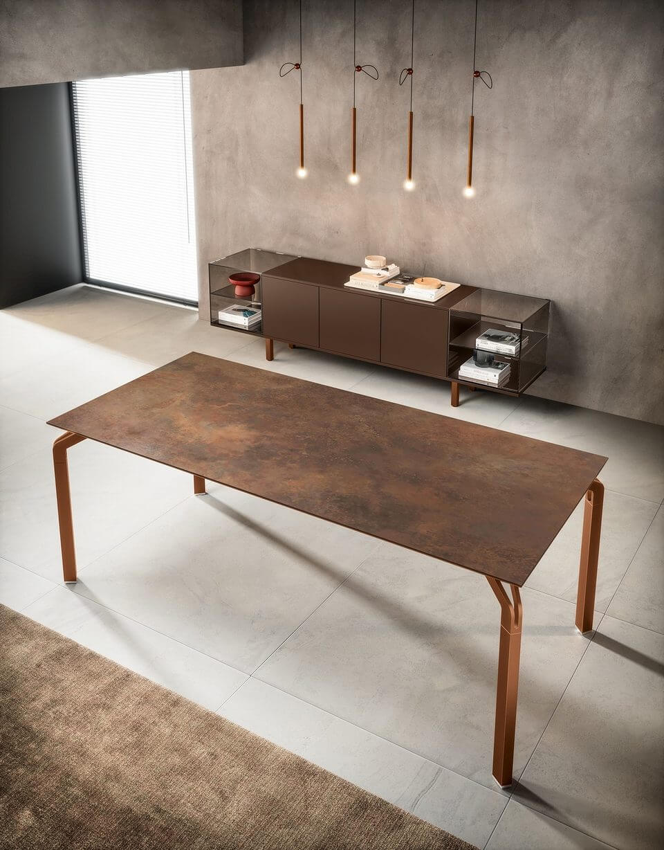 Bureau de direction haut de gamme avec plateau effet corten