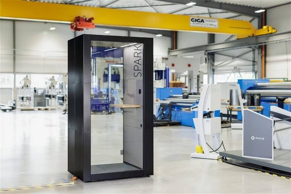 Cabine téléphonique acoustique pour les ateliers bruyants