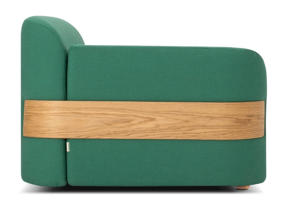 Canapé design en bois et tissu HUG