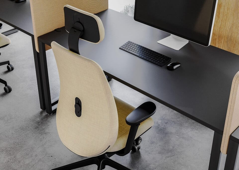 Chaise de travail design avec réglages ergonomiques