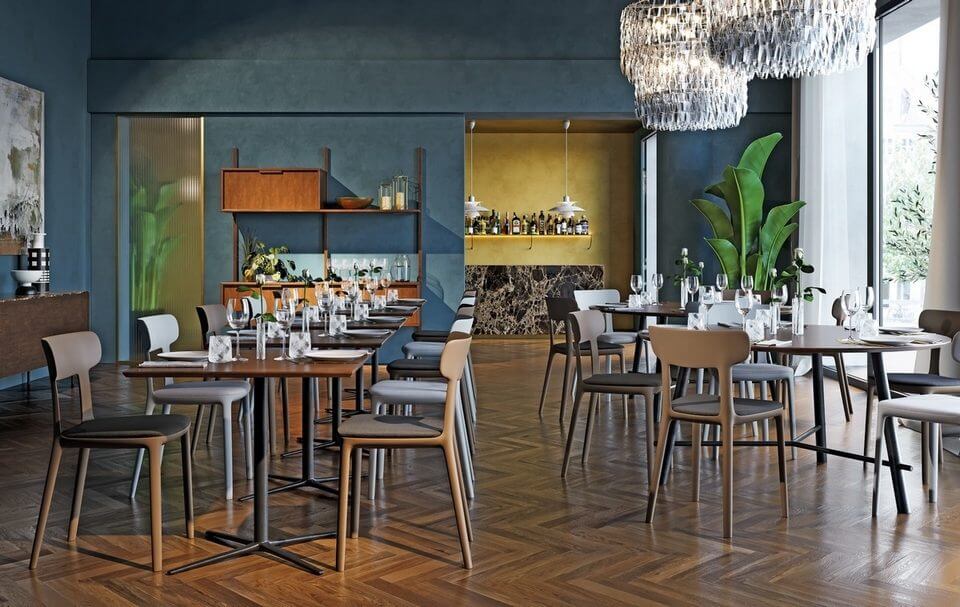 Chaise de restaurant d'entreprise CANOVA, design et confortable
