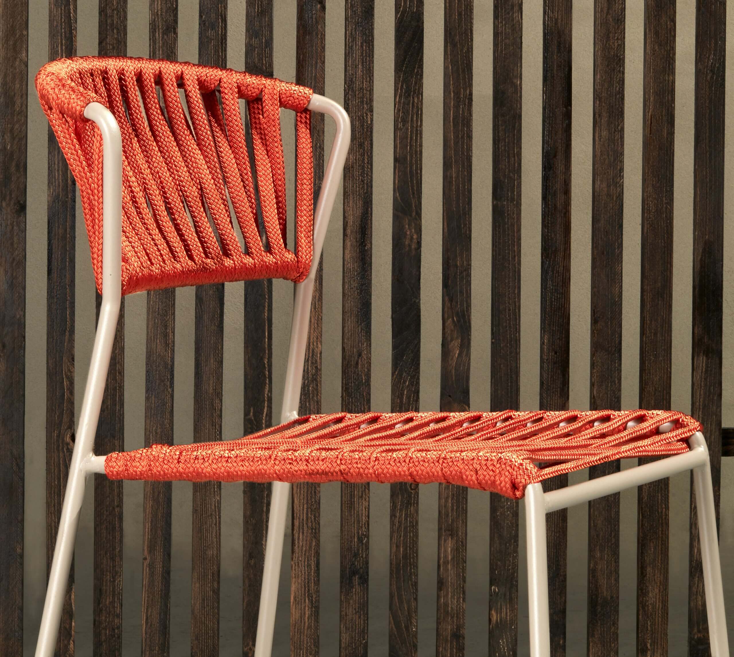 Chaise de terrasse en corde tressée NAUTIQUE.