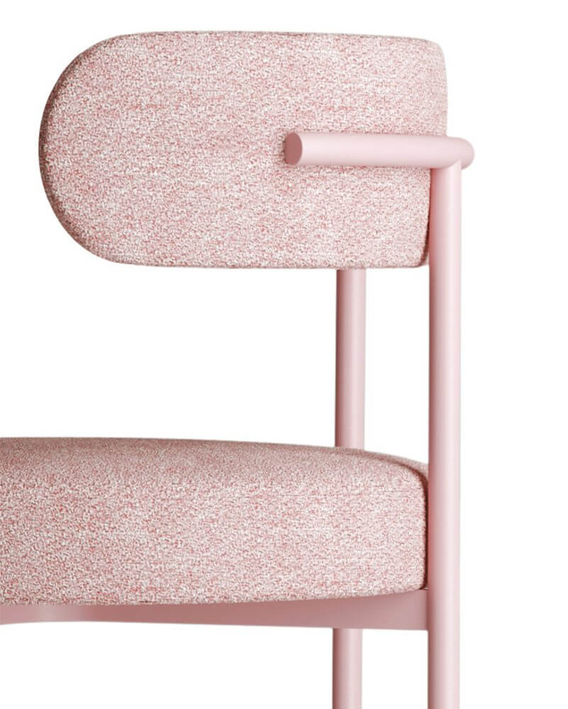 Chaise GIO coloris rose poudré pour hôtels et restaurants