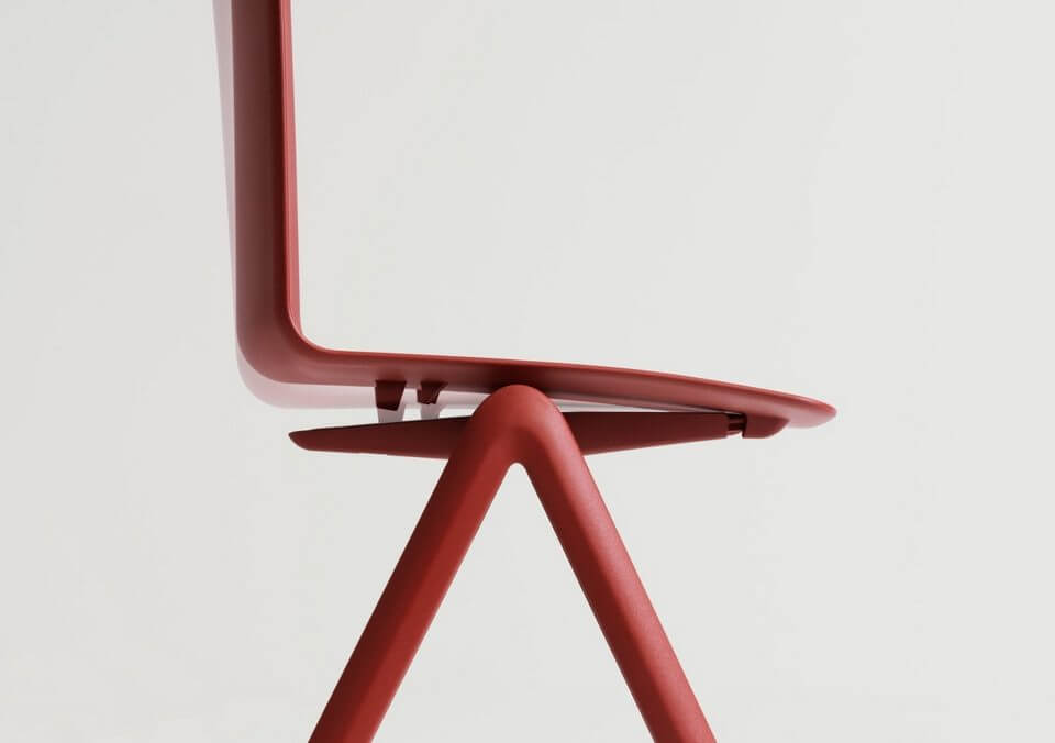 Chaise éco-design empilable 100% recyclable qui se monte sans outils