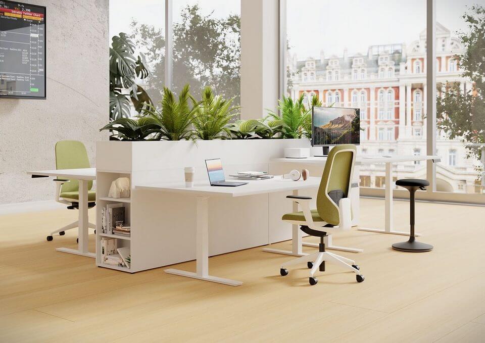 Chaise de bureau design blanche SIGNA