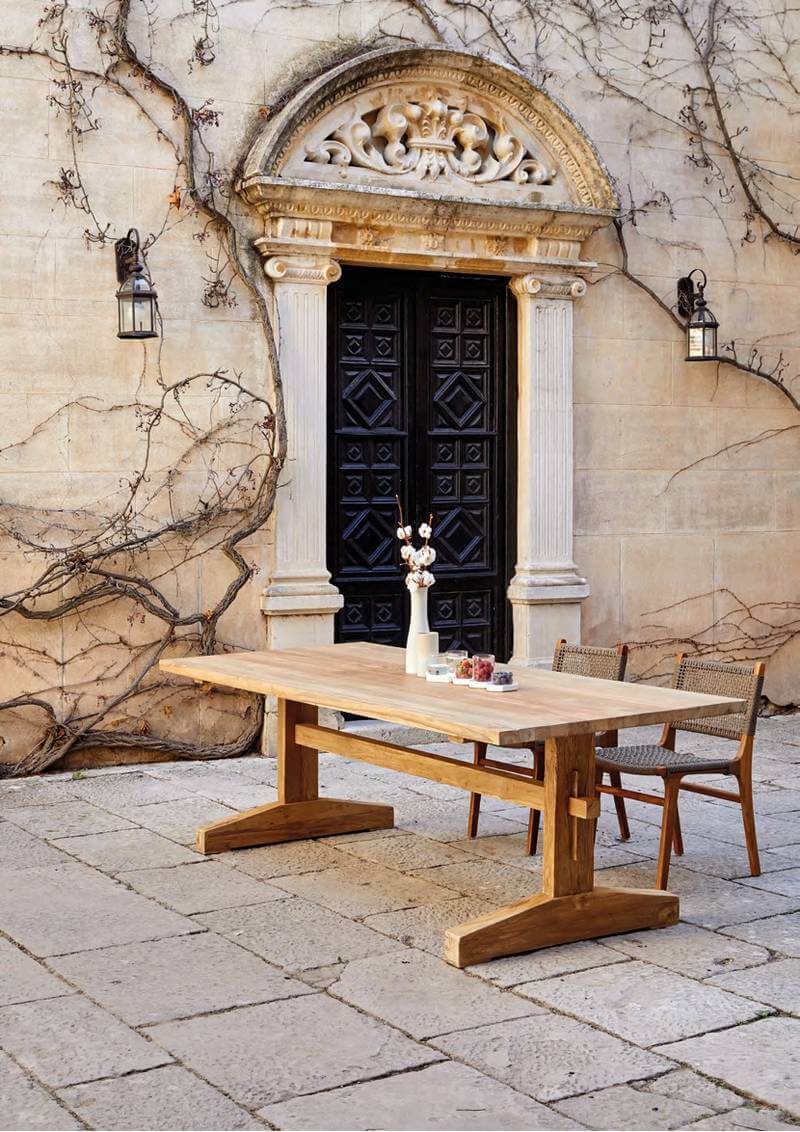 Chaise de terrasse en bois et corde IROKO