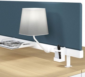 Portique avec rail pour accessoires de bureau en open space