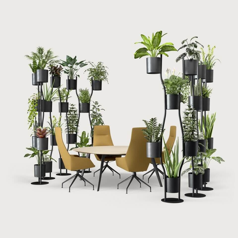 Cloison de plantes design pour les bureaux en open space PARAVERT