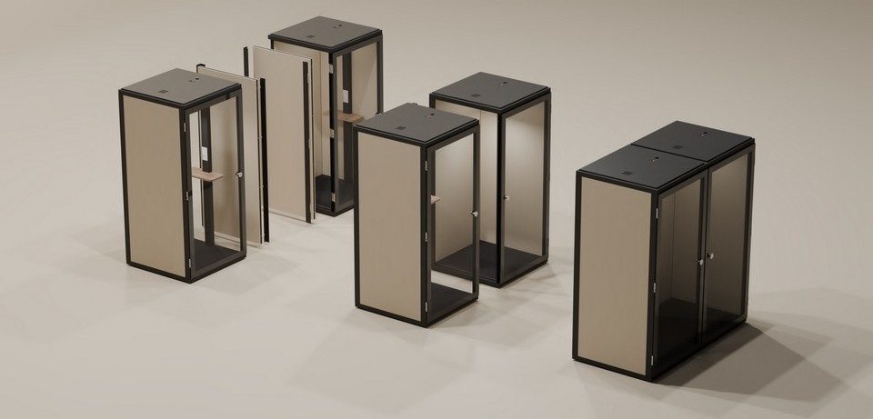 Schéma de modularité cabine acoustique Ito6 - Illustration du système de montage par modules pour transformer une cabine solo en duo