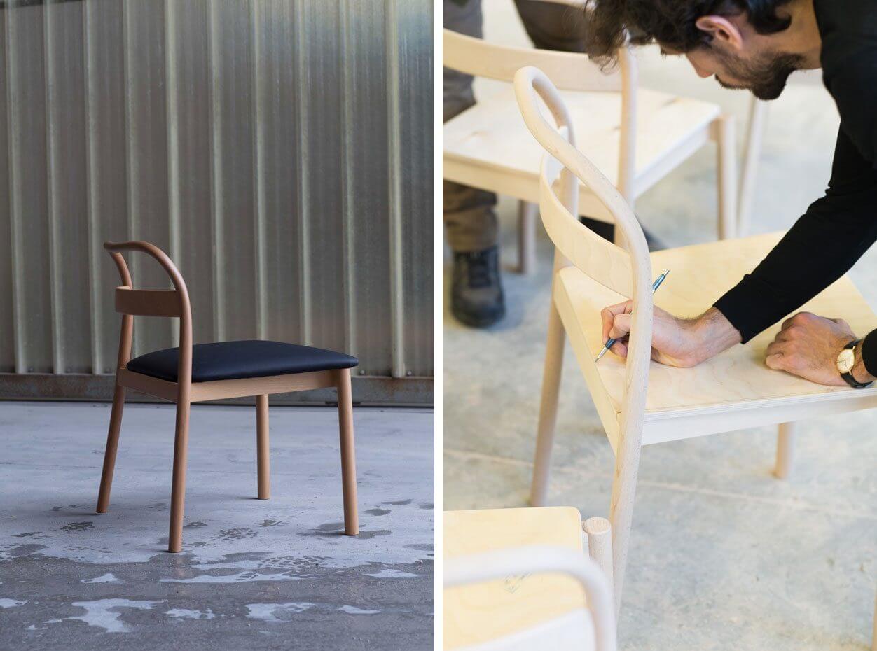 Chaise bois design scandinave pour restaurant JULIA