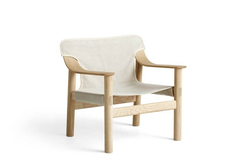 Fauteuil lounge design en bois BERNARD