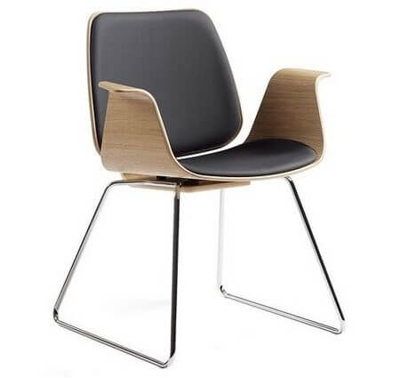 Fauteuil de réunion coque bois KLK