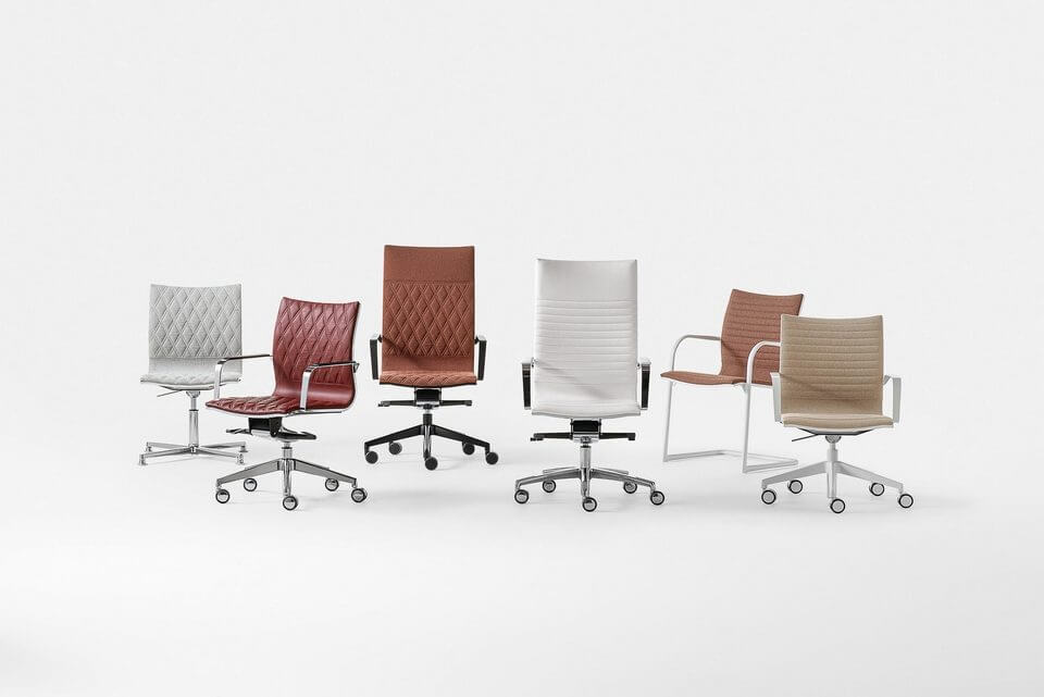 Fauteuils en cuir pour bureau de direction