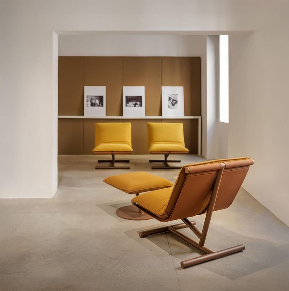 Fauteuil lounge confortable FARFALLA pour zone de détente en entreprise