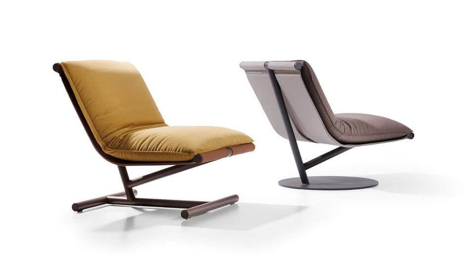 Fauteuil lounge design italien FARFALLA pour les zones d’accueil haut de gamme