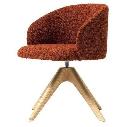 Fauteuil de réunion design pieds bois LOFTY