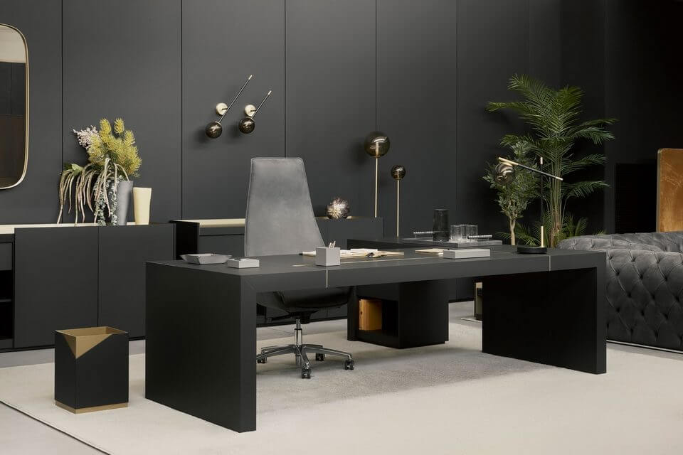 Bureau de direction de luxe coloris noir