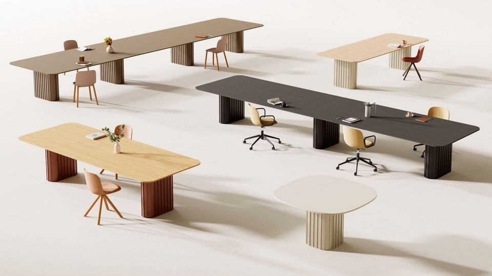 Grande table de réunion design pour les entreprises