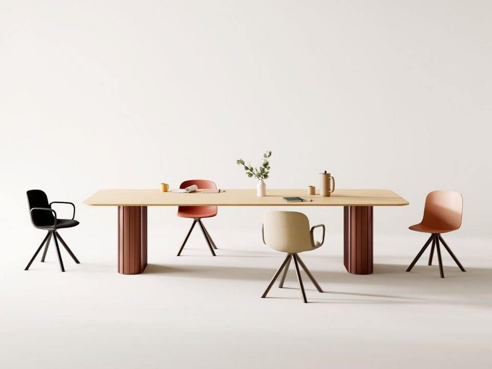 Table de réunion modulaire