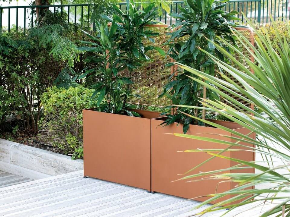 Jardinière de séparation végétalisée pour terrasse BOX