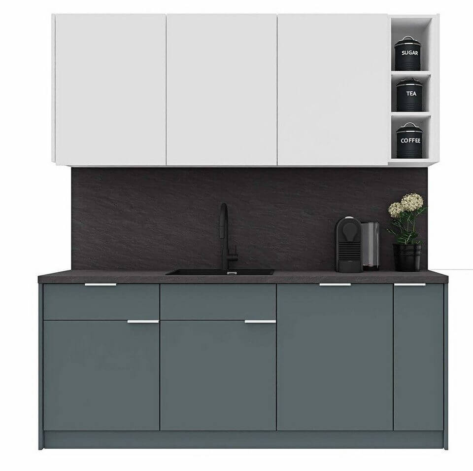 Meuble compact avec coin cuisine intégré pour open space 