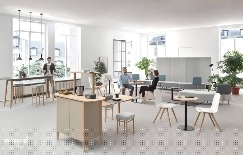 Mobilier design pour café d'entreprise Wood Mobilier