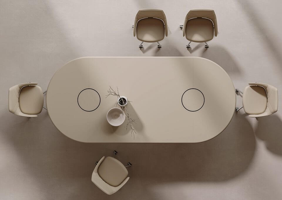 Une gamme de mobilier de direction au style moderne et aux formes courbes