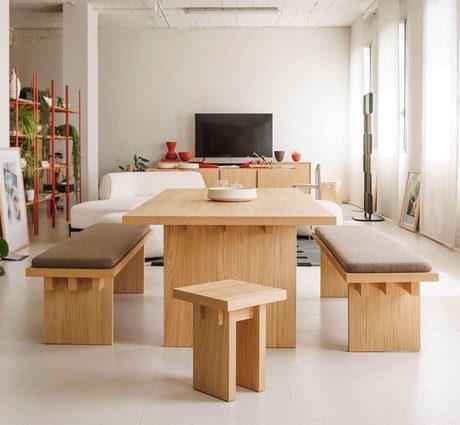 Bureau direction bois japonisant ESSENCE