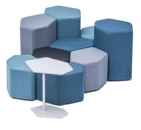 Pouf lounge design pour accueil BAZALTE