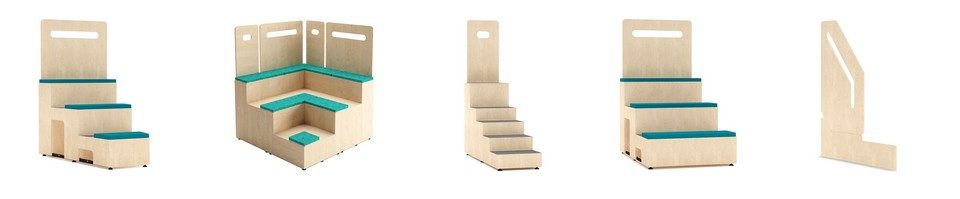 Module TIER avec panneau de sécurité en placage de peuplier