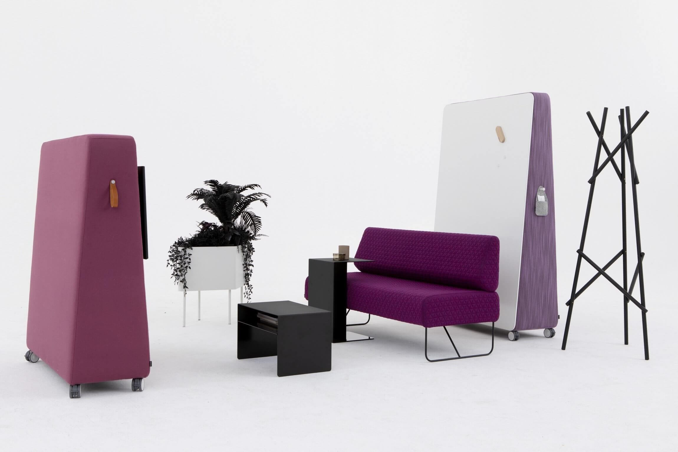 Panneau acoustique design avec roulettes TRUNK.