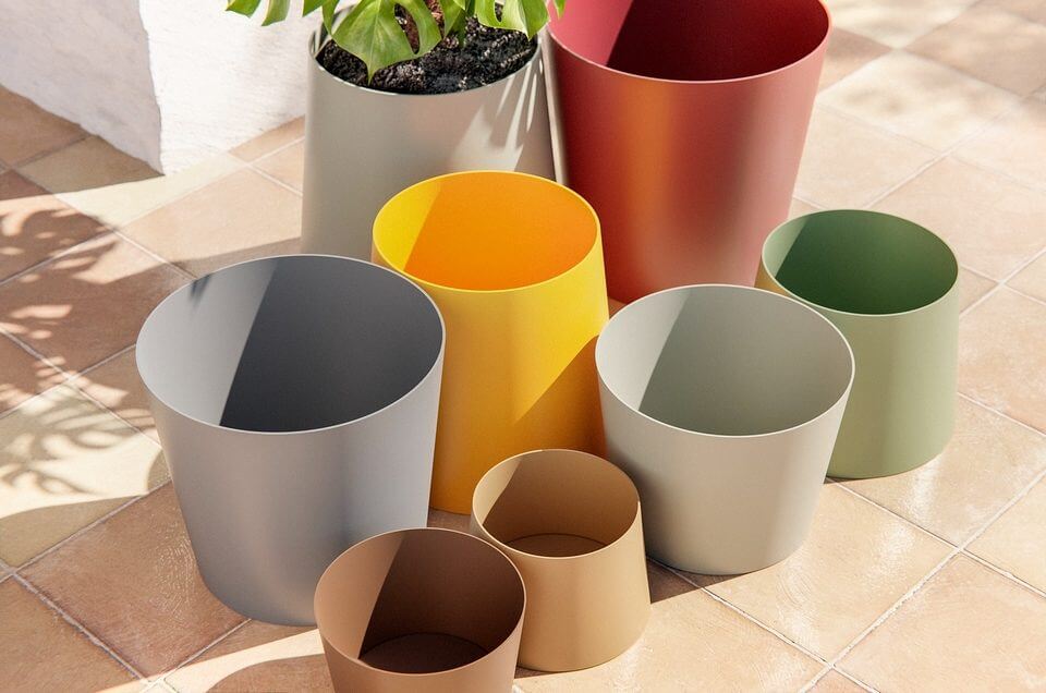 Pots pour plantes en acier design et modernes