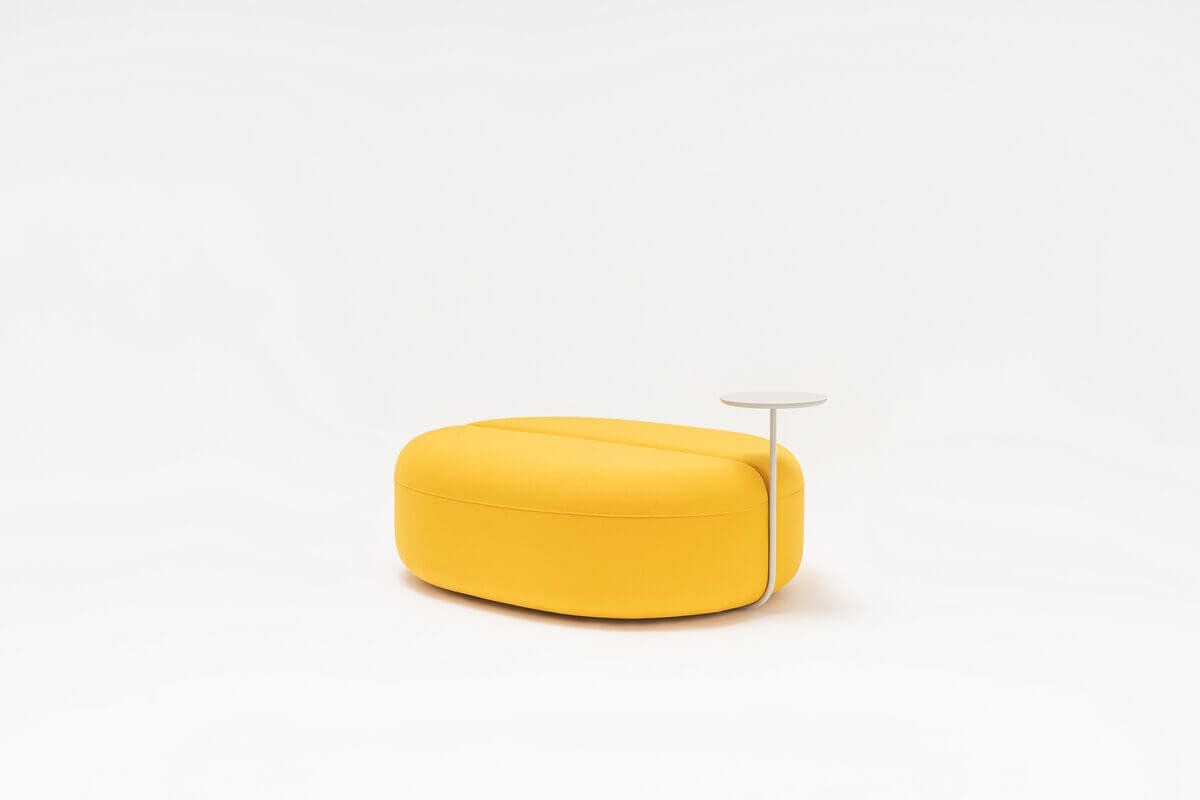 Pouf design pour accueil avec tablette ICEBERG