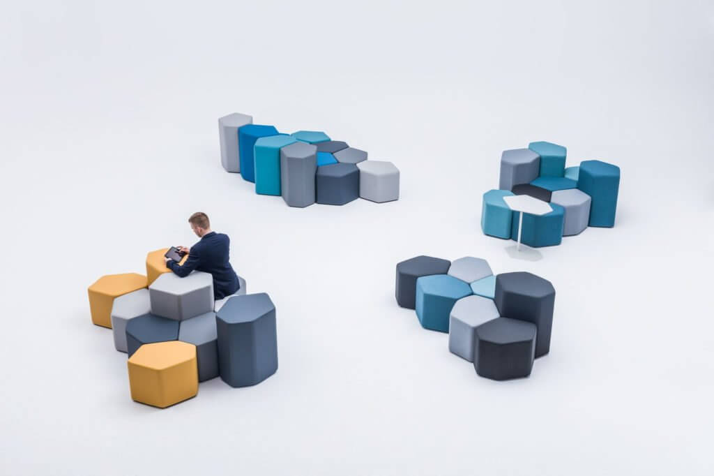 Poufs design modulables BAZALTE