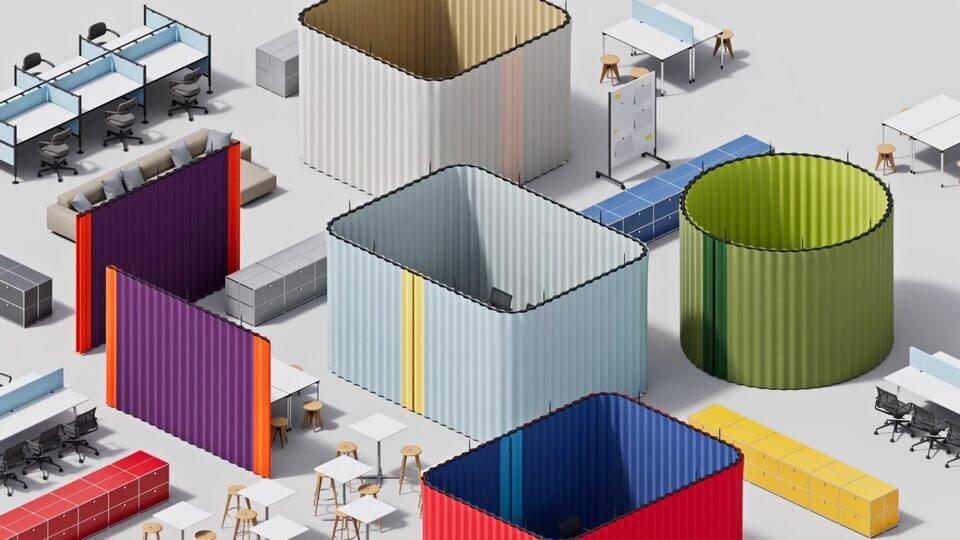 Rideau acoustique pour les bureaux en open space