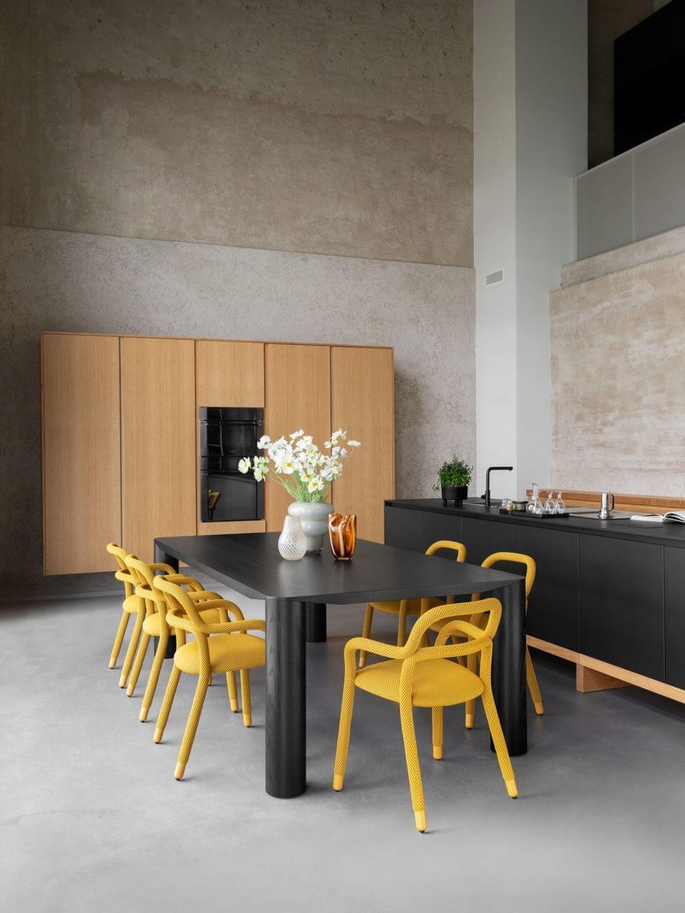 Table de réunion design noire